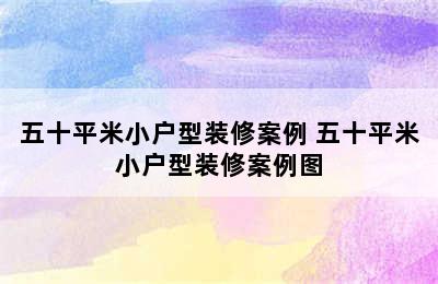 五十平米小户型装修案例 五十平米小户型装修案例图